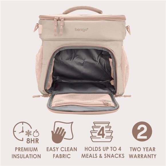 Deluxe Insulated Multimeal Bag - Lunch Box Bag,Holds 5 Meals, Premium Insulation - Picture 4 of 8